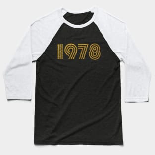 1978 Birth Year Glitter Effect Baseball T-Shirt